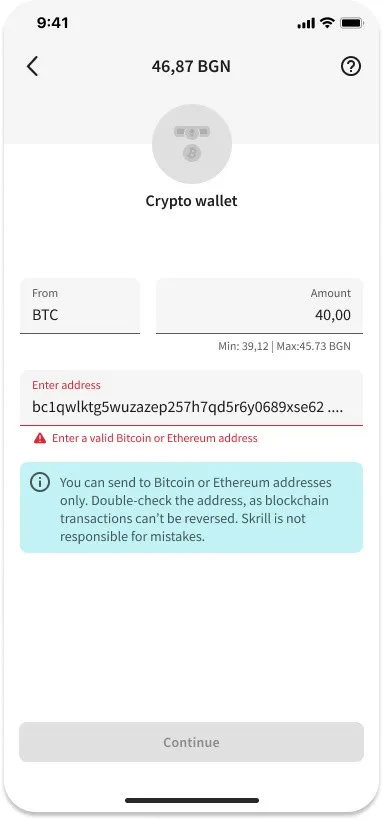 Skrill Wallet: crypto wallet